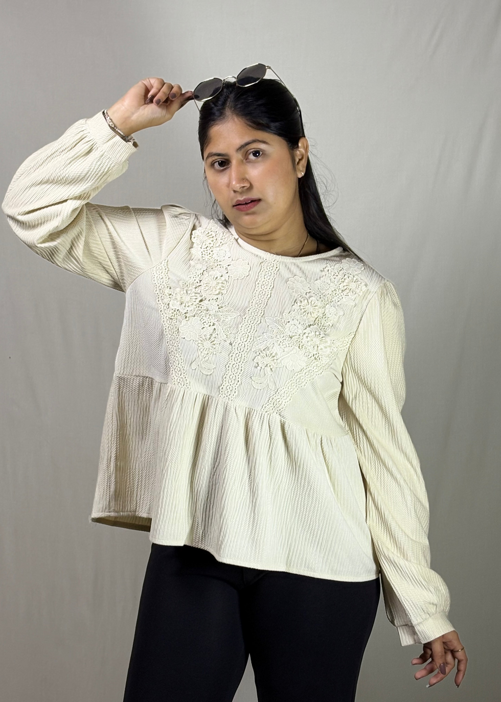Floral Shadow Top
