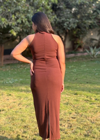 Chocolate Brown Halter dress