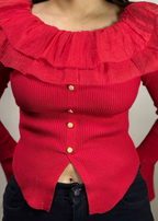 Lal-Pari Ruffle Top