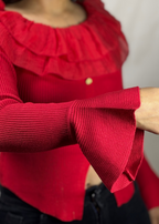 Lal-Pari Ruffle Top