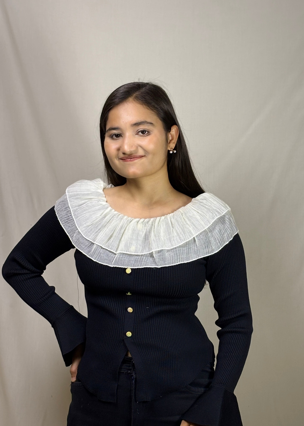 Lal-Pari Ruffle Top