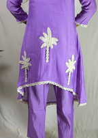 purple kurti set