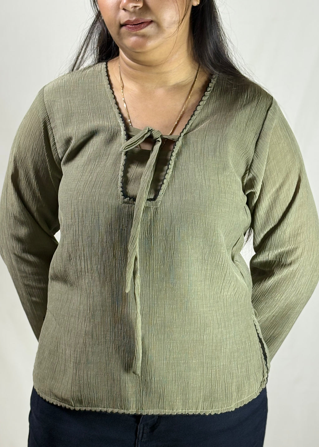 Soni-Sage Tie Top