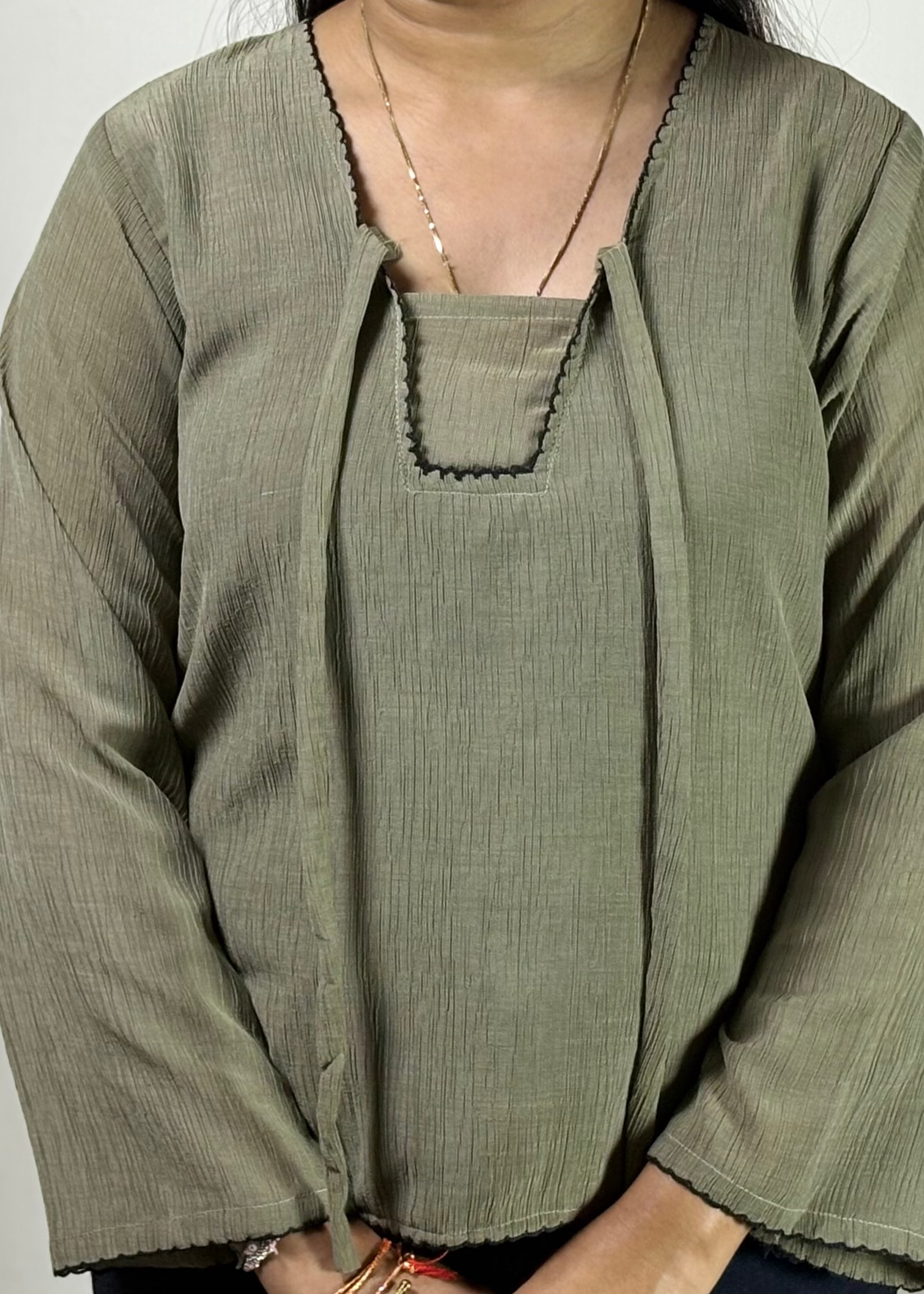 Soni-Sage Tie Top